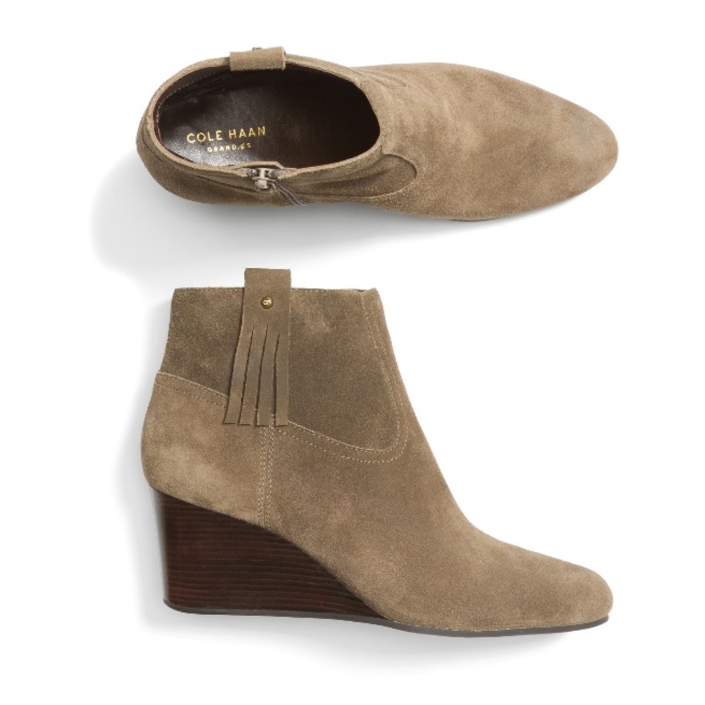 Cole Haan Elsie Suede Wedge Bootie Size 7.5